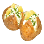 Baked Potato With Cheese & Pineapple 